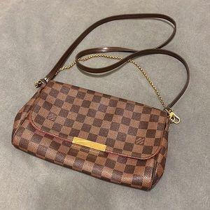 Louis Vuitton Favorite Mm Red Damier Cross Body Bag